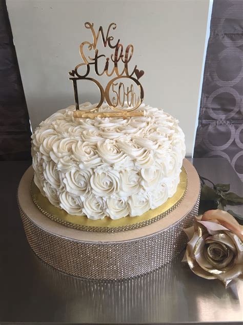 50th Wedding Anniversary Cake Chocolate Cake With Vanilla Butter