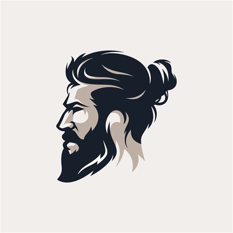 Beard Logo Vector Illustration Barbershop Logo Template Haircut Men