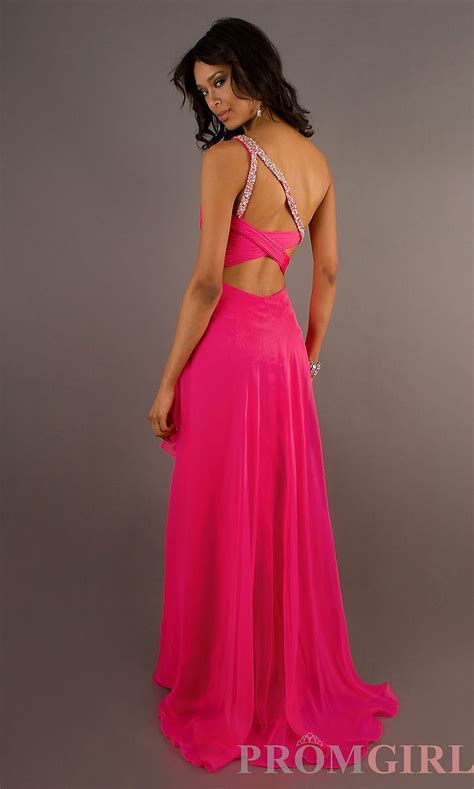 Prom Dresses Celebrity Dresses Sexy Evening Gowns At Promgirl Long One Shoulder Pink Dress