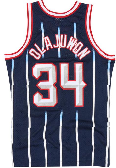 This custom jersey carries no professional sports league designation. Mitchell & Ness Hakeem Olajuwon 1996 - 97 Houston Rockets ...