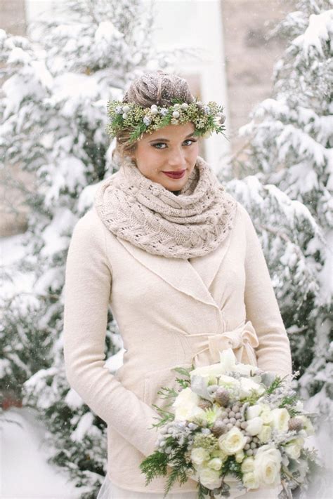 Elegant Rustic Winter Wedding Inspiration Winter Bride Wedding