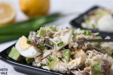 Tasty Keto Avocado Chicken Salad Low Carb Recipe | Keto Vale