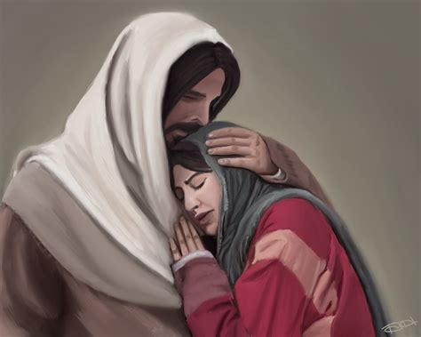 Digital Download Of Christ Comforting Woman Etsy
