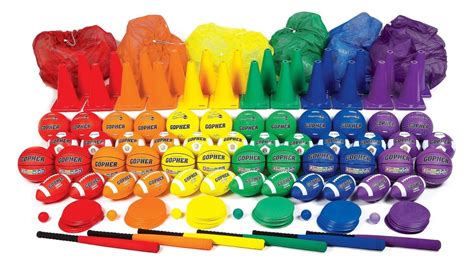 Rainbow Color Coded Equipment Packs Department Store