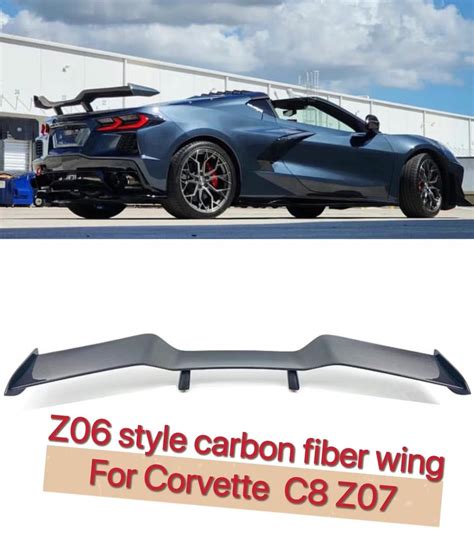 Z06 Style Carbon Rear Spoiler For Chevrolet Corvette C8 Z07 Forza