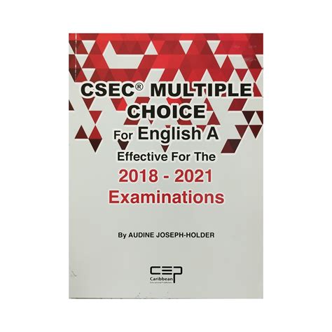 Csec Multiple Choice For English A Effective For The 2018 2021