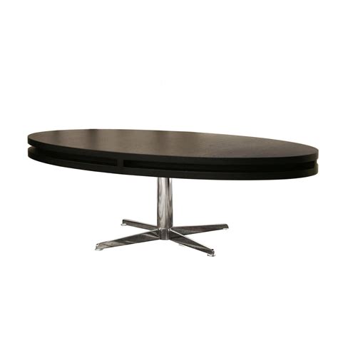 Square solid wood modern rotating coffee table: McKenzie Modern Black Oval Rotating Coffee Table - Free ...