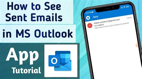 How To See Sent Emails In Microsoft Outlook App Youtube