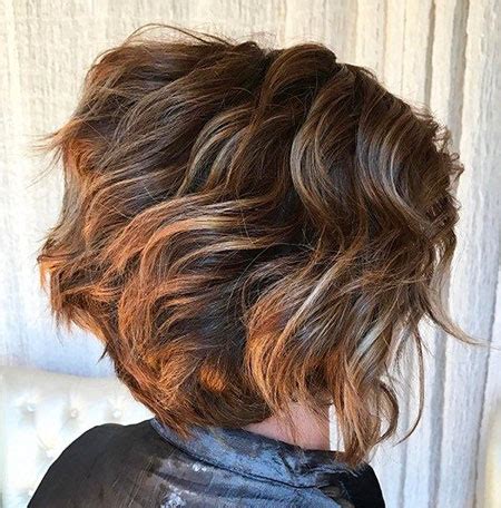 The stylish and pretty curly textured bob adds cuteness. Short Layered Bob Hairstyles for Thick Hair - Fashionre