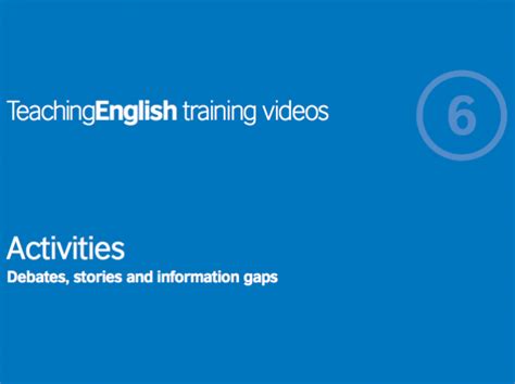 Teaching Speaking Unit 6 Activities Teachingenglish British