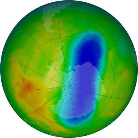 Ozone Hole Watch Southern Ozone Map For 31 October 2012
