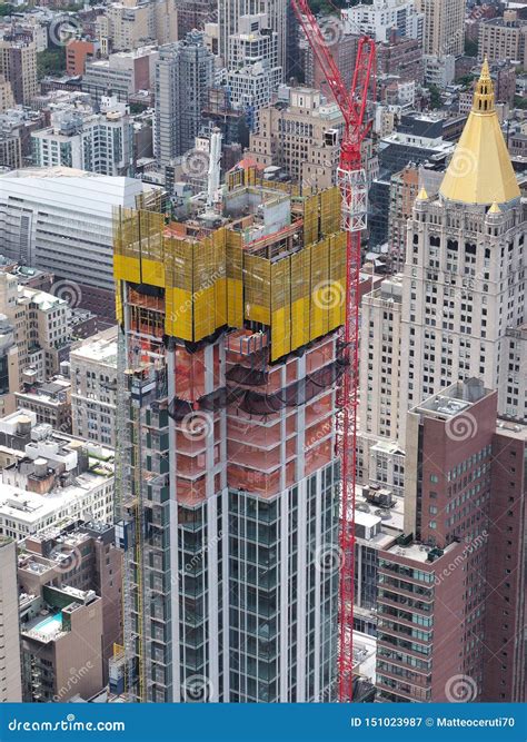 New York Ny Usa New Skyscrapers Under Construction Stock Image