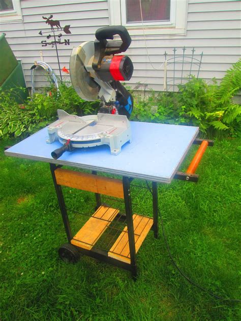 Recycle - Reuse Gas grill stand converted to mobile work table (grill