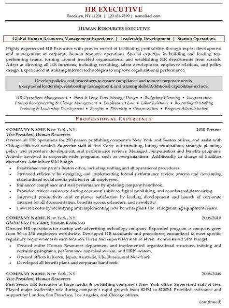 Executive Resumes - Google Search | Human resources resume, Human