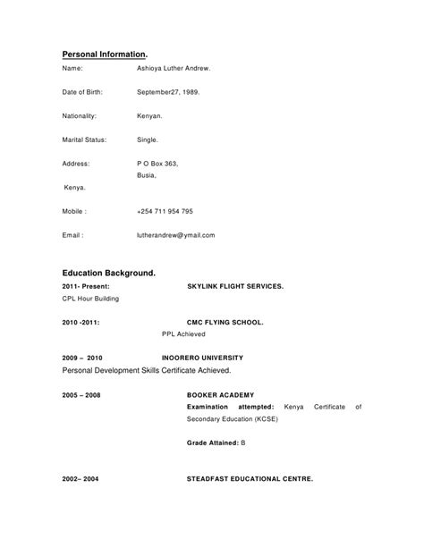 Follow a standard format throughout your cv. Cv format