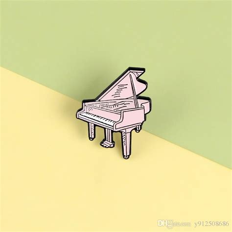 2020 Pink Piano Brooches Pins Music Lover Badges Enamel Pins Backpack