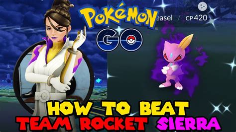 How To Beat Team Go Rocket Leader Sierra In Pokemon Go Youtube