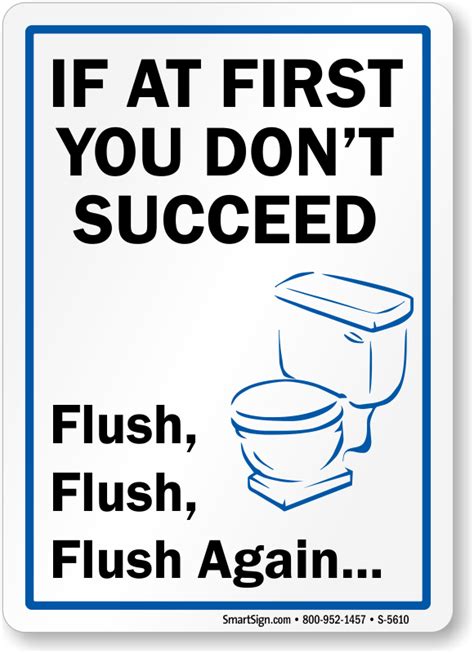 Flush After Using Bathroom Signs