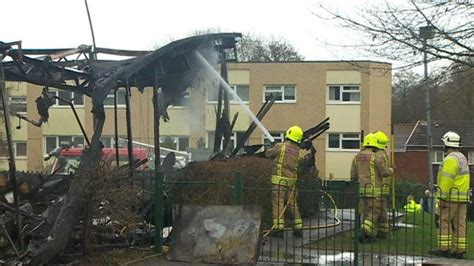 Cwmbrans Coed Eva School Fire Four People Arrested Bbc News