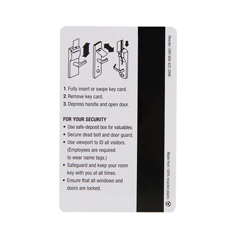 The card typically, but not always, has identical dimensions to that of a credit card or american and eu driver's license. High quality Plastic Hotel magnetic key cards