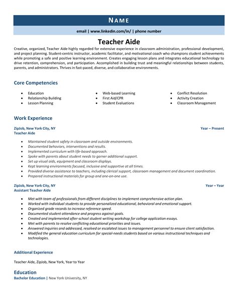 teacher aide resume example and guideyour complete guide on how to write a resume a professional
