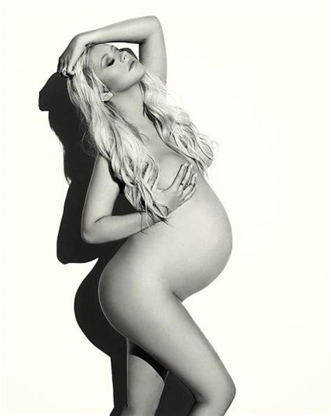 Christina Aguilera Muestra Su Embarazo Al Desnudo Fotos Espectaculos Peru