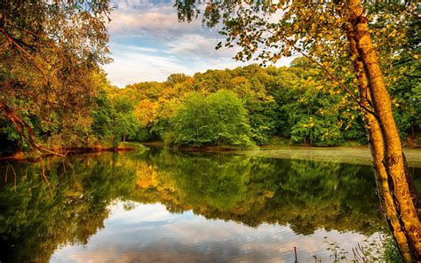 3840x2160 Lake Forest Nature Hd 4k Reflection  10107 Kb