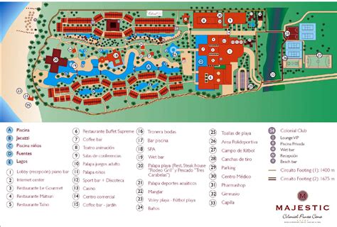 Resort Map Majestic Colonial Punta Cana Dr