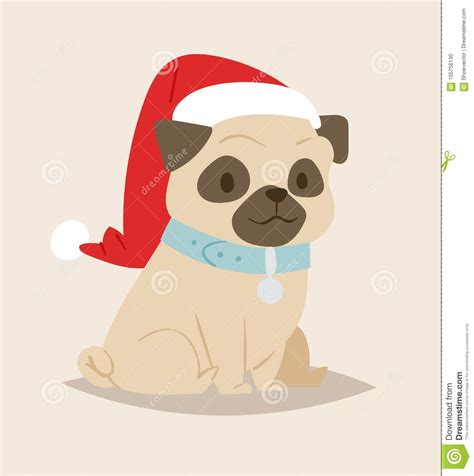 What kind of dog is in santa claus hat? Christmas Dog Vector Cute Cartoon Puppy Characters Stock Vector - Illustration of head, breed ...