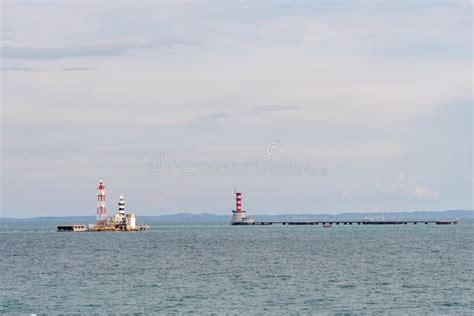 Horsburgh Lighthouse Of Singapore And Abu Bakar Maritime Base Of