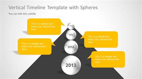 Milestones With Spheres Slide Design For Powerpoint Timelines Slidemodel