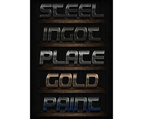 Create shiny metal chrome effect in photoshop. Buy photoshop styles (chrome text effects, dark, grunge ...