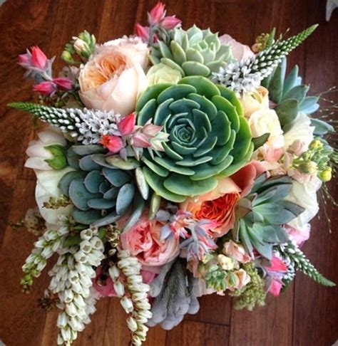 88 Adorable Colorful Bridal Bouquet Ideas With Images Succulent Bouquet Wedding Wedding