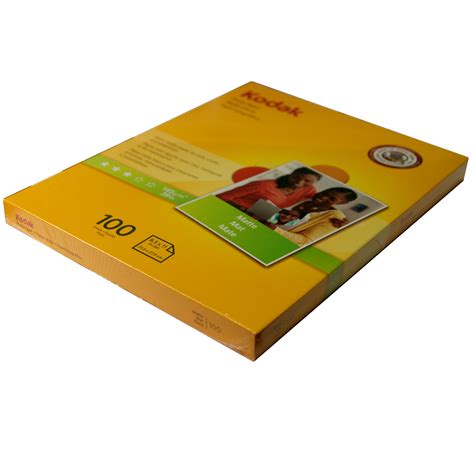 Kodak 8 5” X 11” Photo Paper Matte 100 Sheets Pack