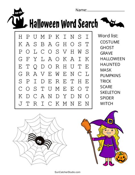 Halloween Word Search Free Printable Puzzles Diy Projects Patterns