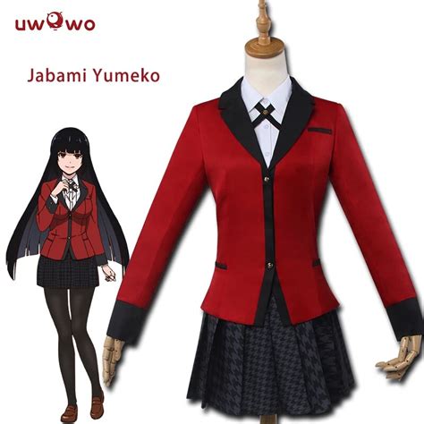 Uwowo Yumeko Jabami Cosplay Kakegurui Red School Uniform Costume Anime