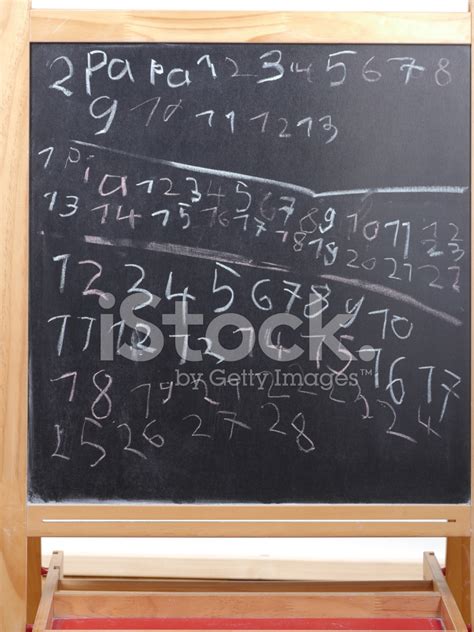 Chalkboard School Numbers Stock Photo Royalty Free Freeimages
