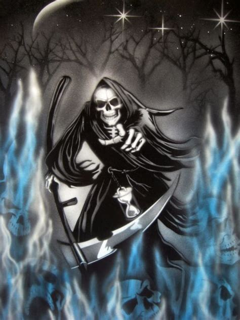 Grim Reaper Horseman Airbrush Stencil Multi Layer Template Spray Vision