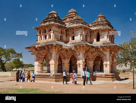 Lotus Mahal Hampi Unesco World Heritge Site Karnataka India Stock