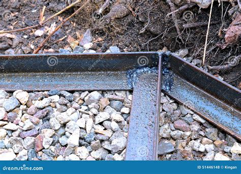 The Welded Joint Of Steel Corners Stock Photo Image Of Steely