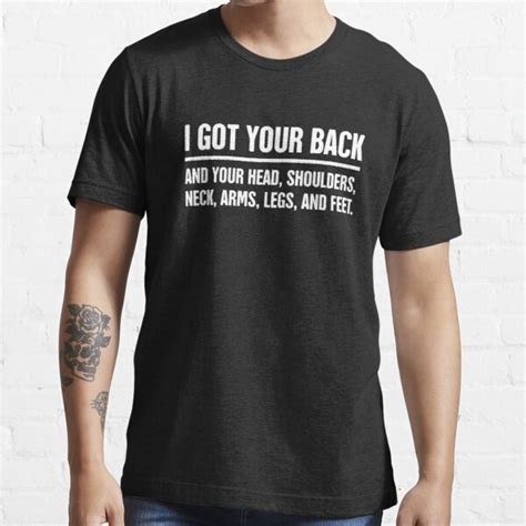 i got your back funny massage therapist quote t shirt for sale by ethandirks redbubble