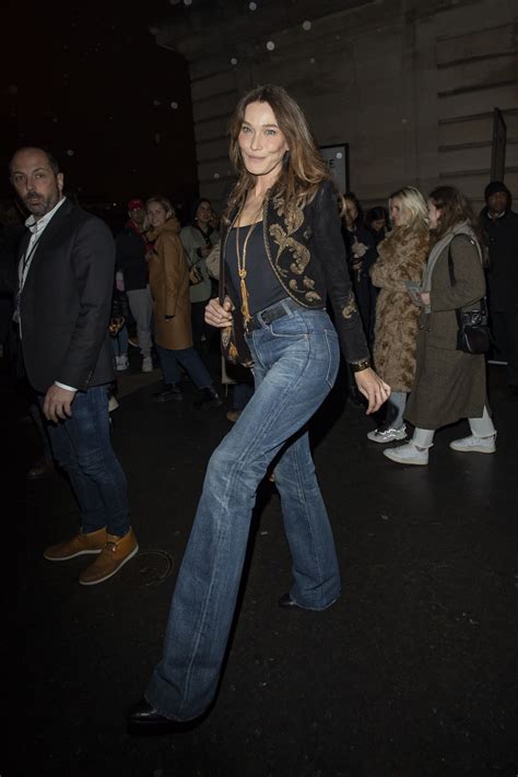 Carla Bruni – Celine Show at Paris Fashion Week 02/28/2020