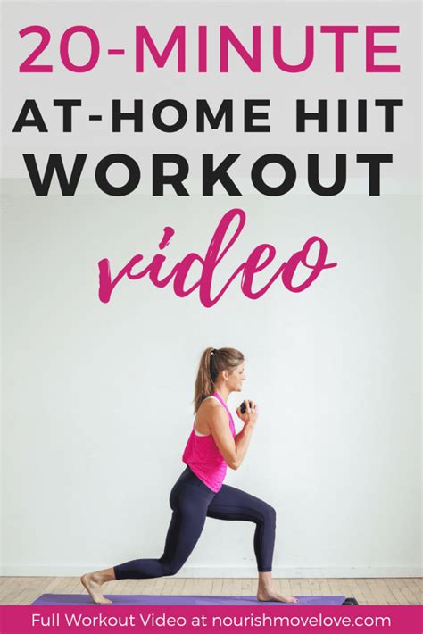 Minute At Home Hiit Workout Video For Women Nourish Move Love