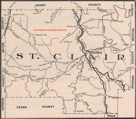 St Clair County Missouri 1904 Map