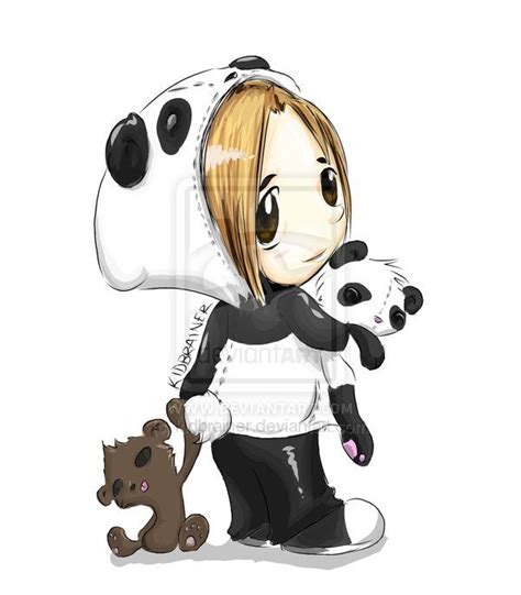 Panda Girl By Kidbrainer On Deviantart Panda Art Chibi Panda Panda