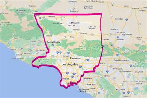 Plan Et Carte De Los Angeles Californie Et Du Comté
