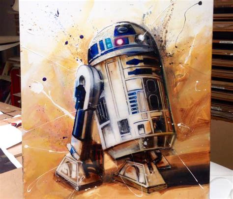 R2d2 Oil Painting By Ben Jeffery No 2839