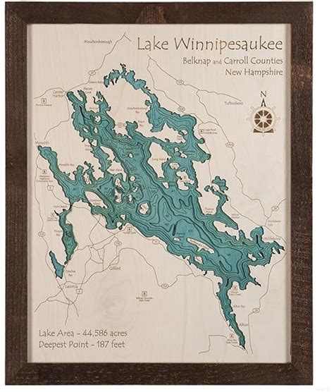 Lake Winnisquam Depth Map China Map Tourist Destinations