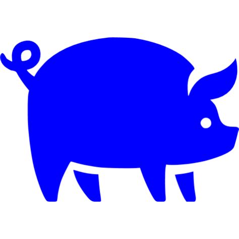 Blue Pig Icon Free Blue Animal Icons