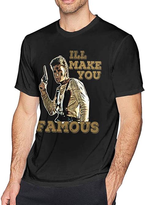 Ill Make You Famous Casual Fashion Not Easy To Shrink Mens T Shirt Black Clothing